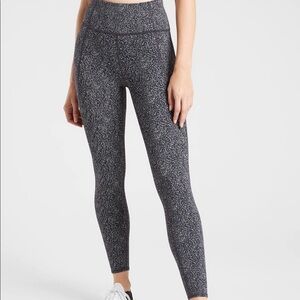 Athleta Lightning Static 7/8 Black and White Leggings
